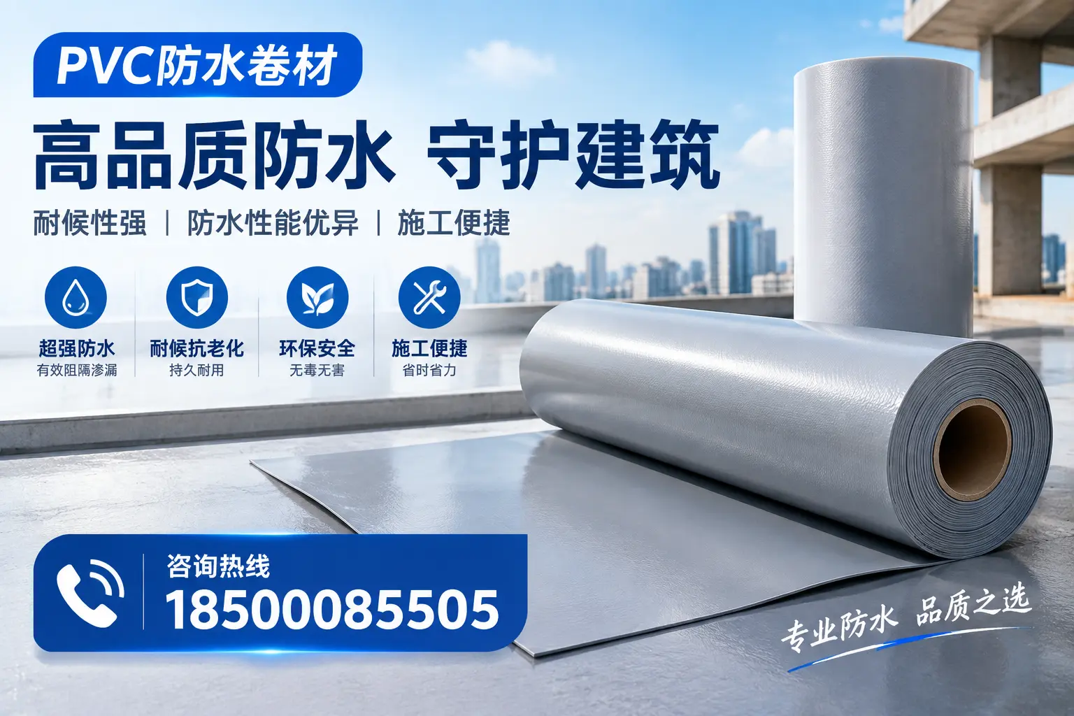 PVC防水卷材的防水效果评测，适合三沙的科学依据